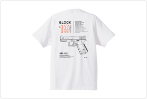 東京マルイ特性Tシャツ グロック19 Mサイズ カラー:ホワイト